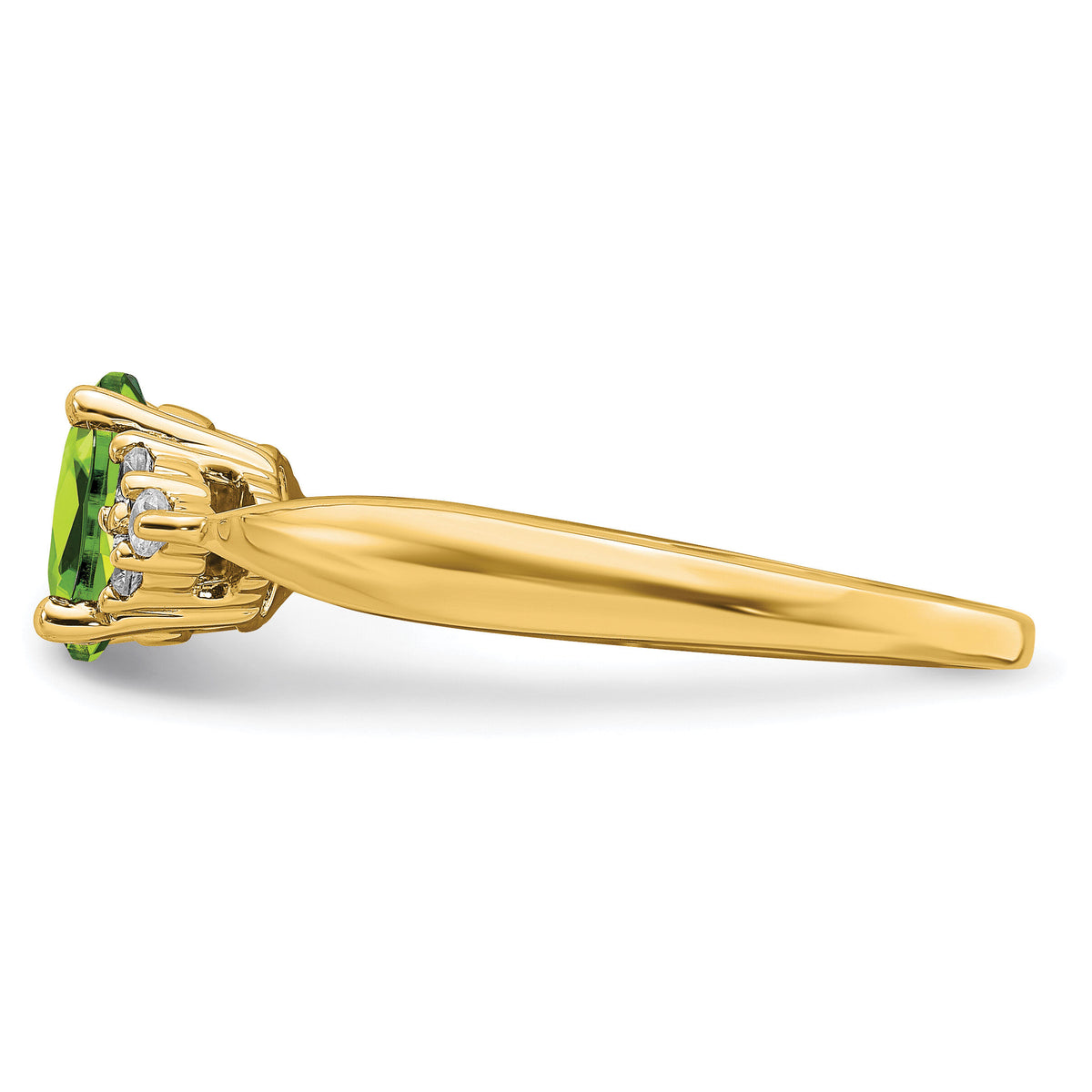 14k Peridot and Diamond Ring-RM7118