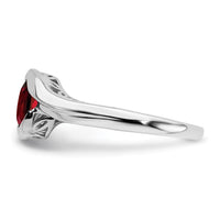14k White Gold Garnet Bypass Ring-RM7164