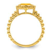 14k Cushion Citrine Ring-RM7201