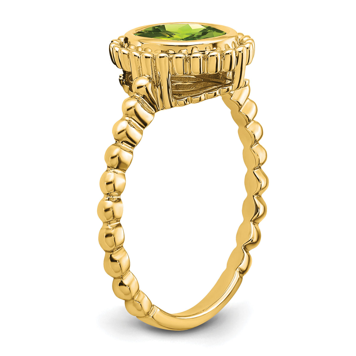 14k Oval Peridot Ring-RM7202