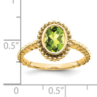 14k Oval Peridot Ring-RM7202