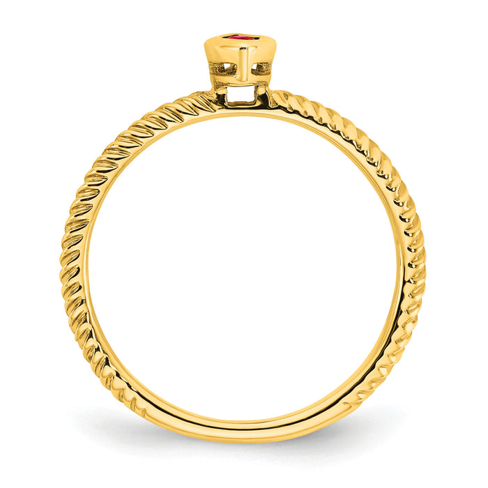 14k Marquise Bezel Ruby Ring-RM7231
