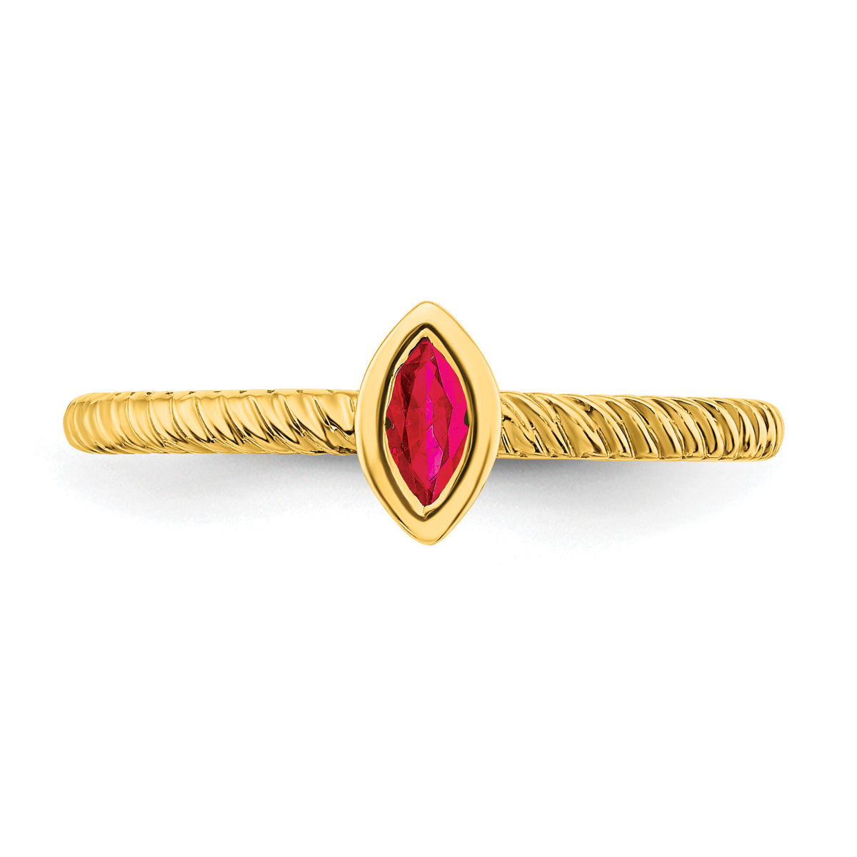 14k Marquise Bezel Ruby Ring-RM7231
