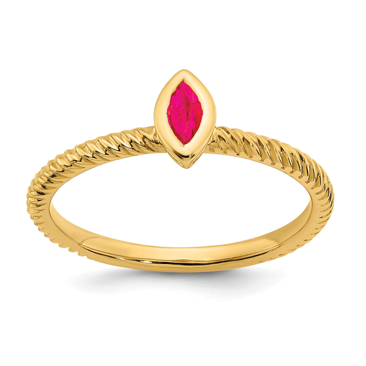 14k Marquise Bezel Ruby Ring-RM7231