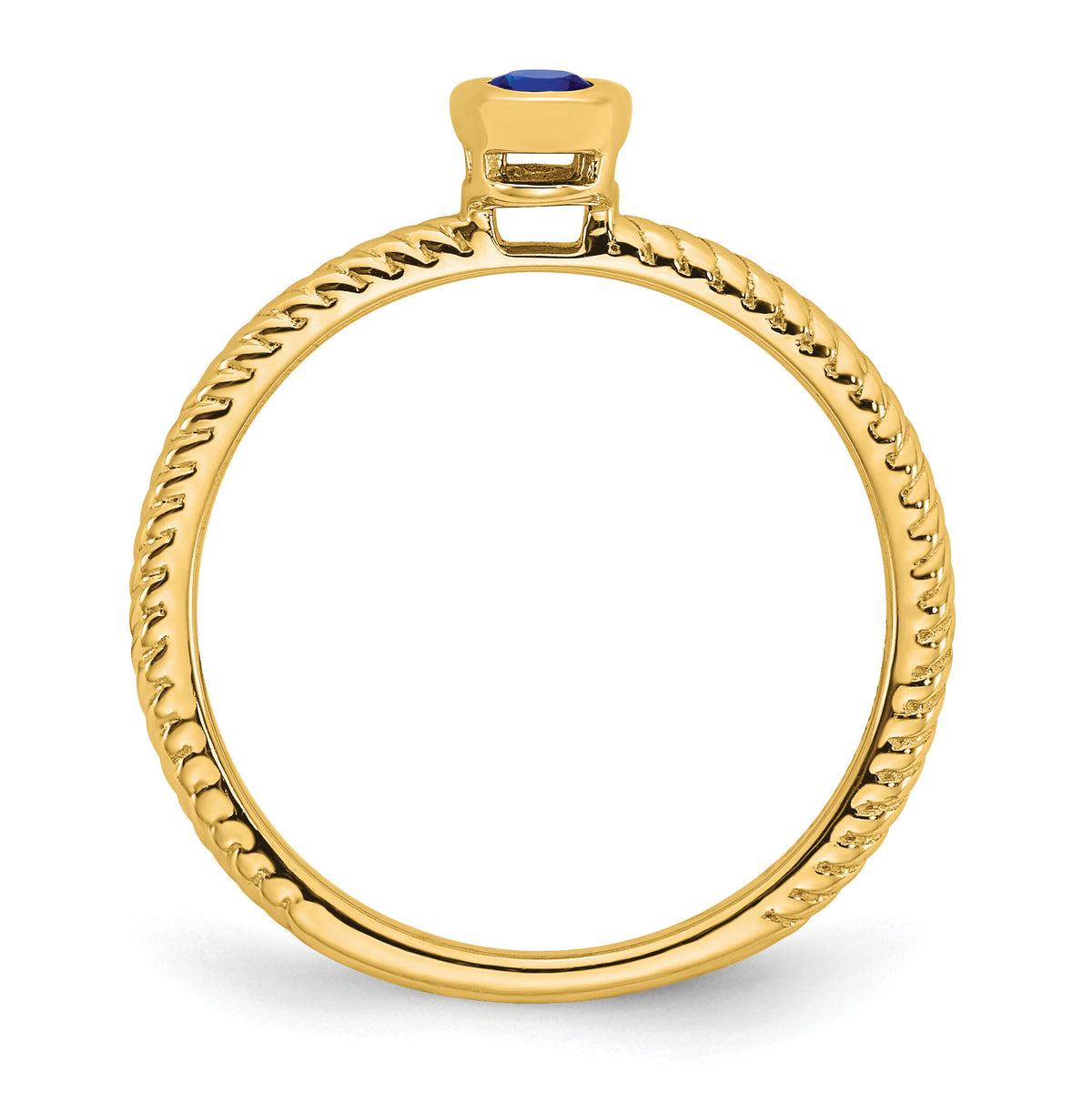 14k Oval Bezel Sapphire Ring-RM7232
