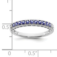 14k White Gold Tanzanite and Diamond Band-RM7244