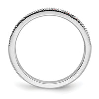 14k White Gold Ruby and Diamond Band-RM7245