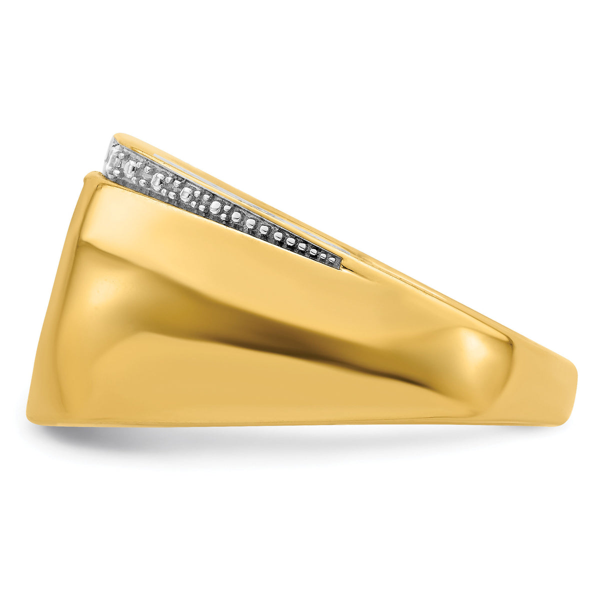 14k Onyx and Diamond Mens Ring-RM7360