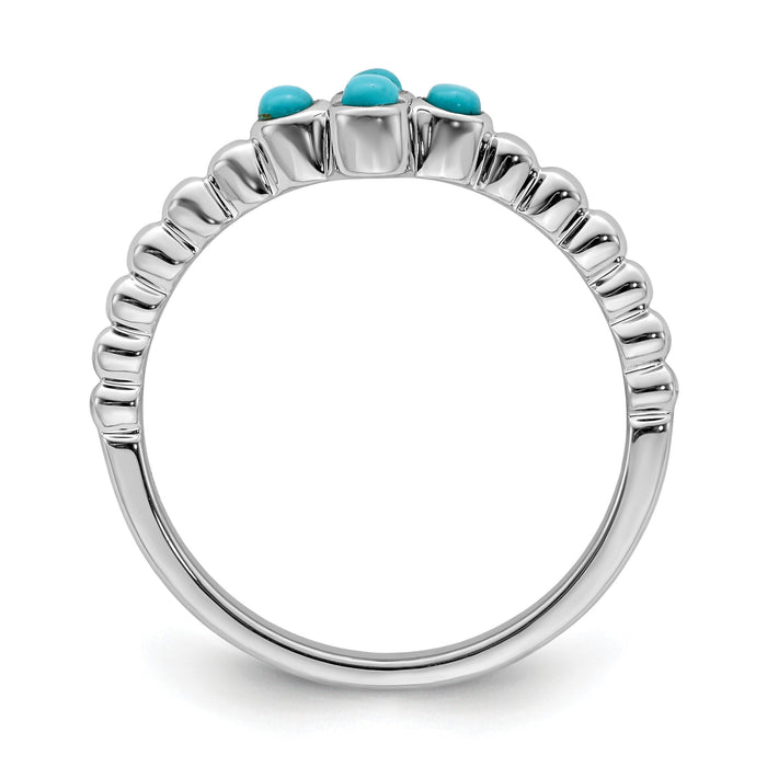 14k White Gold Turquoise Ring-RM7414