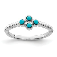 14k White Gold Turquoise Ring-RM7414