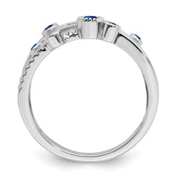 14k White Gold Emerald and Diamond Ring-RM7453