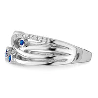 14k White Gold Emerald and Diamond Ring-RM7453