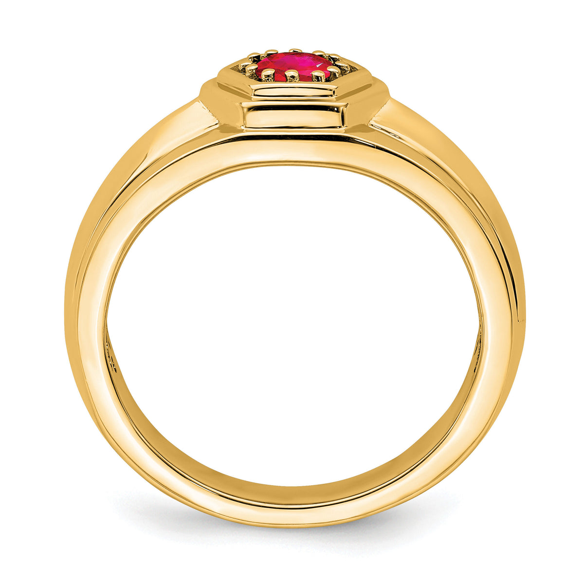 14k Ruby Mens Ring-RM7472