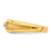 14K 3-Stone Complete Diamond Men's Ring-RM7595B