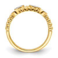 14k Polished Pave Circles Multi-band Diamond Ring-RM8410