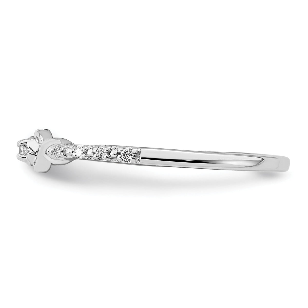 14k White Gold Polished Fancy Diamond Ring-RM8416