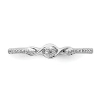 14k White Gold Polished Fancy Diamond Ring-RM8416
