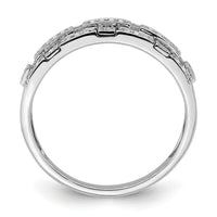14k White Gold Polished Fancy Diamond Ring-RM8421