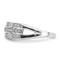 14k White Gold Polished Fancy Diamond Ring-RM8421