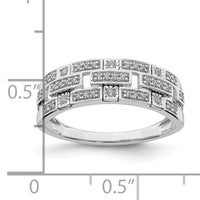 14k White Gold Polished Fancy Diamond Ring-RM8421