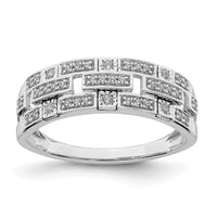 14k White Gold Polished Fancy Diamond Ring-RM8421