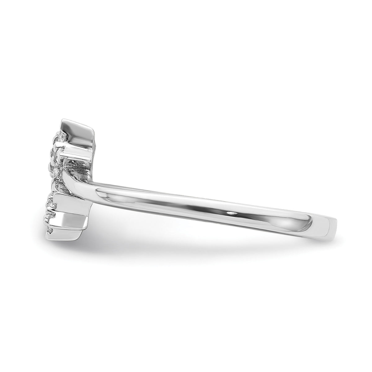 14k White Gold Diamond star bypass Diamond Ring-RM8428
