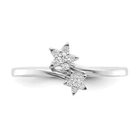 14k White Gold Diamond star bypass Diamond Ring-RM8428