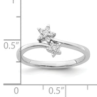 14k White Gold Diamond star bypass Diamond Ring-RM8428