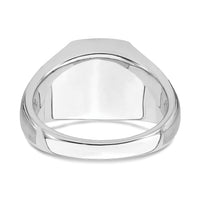 14k White Gold Polished & Satin Onyx & Diamond Mens Ring-RM8439