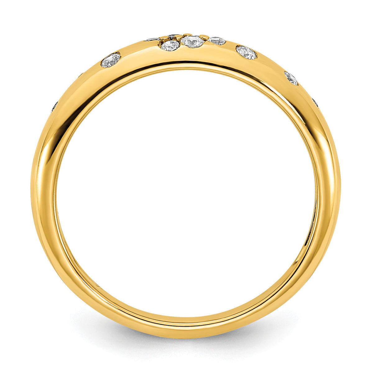 14K Polished Diamond Sprinkle Ring-RM8443
