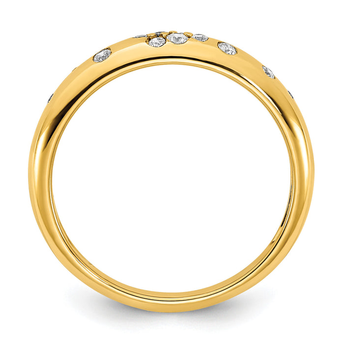 14K Polished Diamond Sprinkle Ring-RM8443