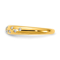 14K Polished Diamond Sprinkle Ring-RM8443