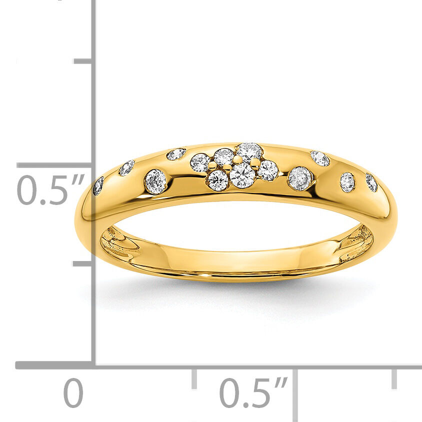 14K Polished Diamond Sprinkle Ring-RM8443