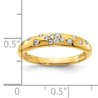 14K Polished Diamond Sprinkle Ring-RM8443