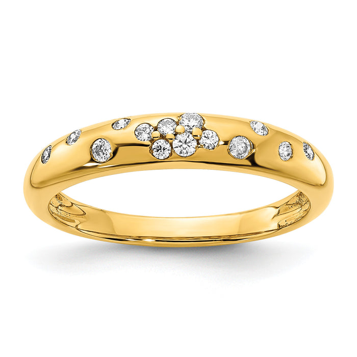 14K Polished Diamond Sprinkle Ring-RM8443