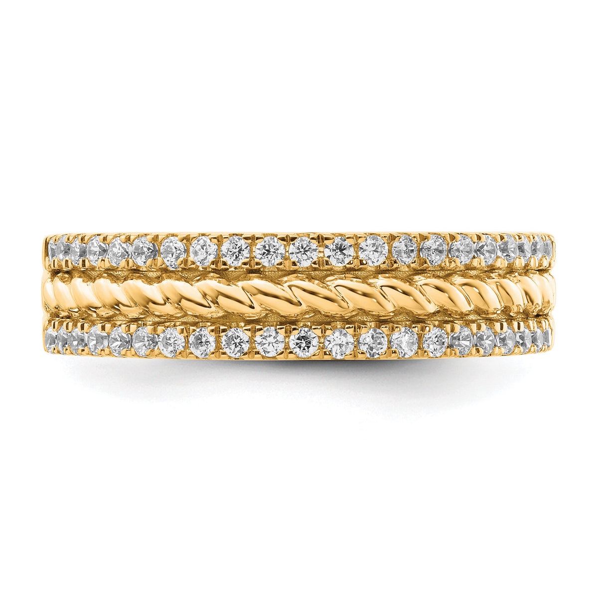 14K Polished Diamond Fashion Ring-RM9397