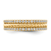 14K Polished Diamond Fashion Ring-RM9397