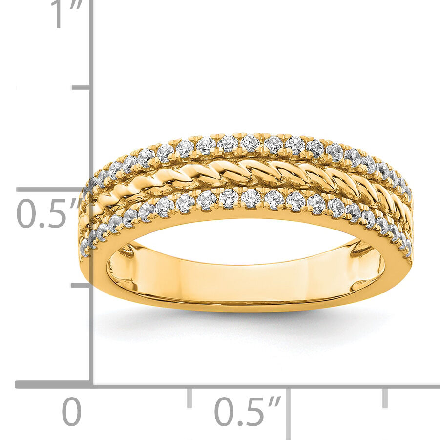 14K Polished Diamond Fashion Ring-RM9397