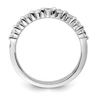 14K White Gold Polished Diamond Double Band Fashion Ring-RM9427