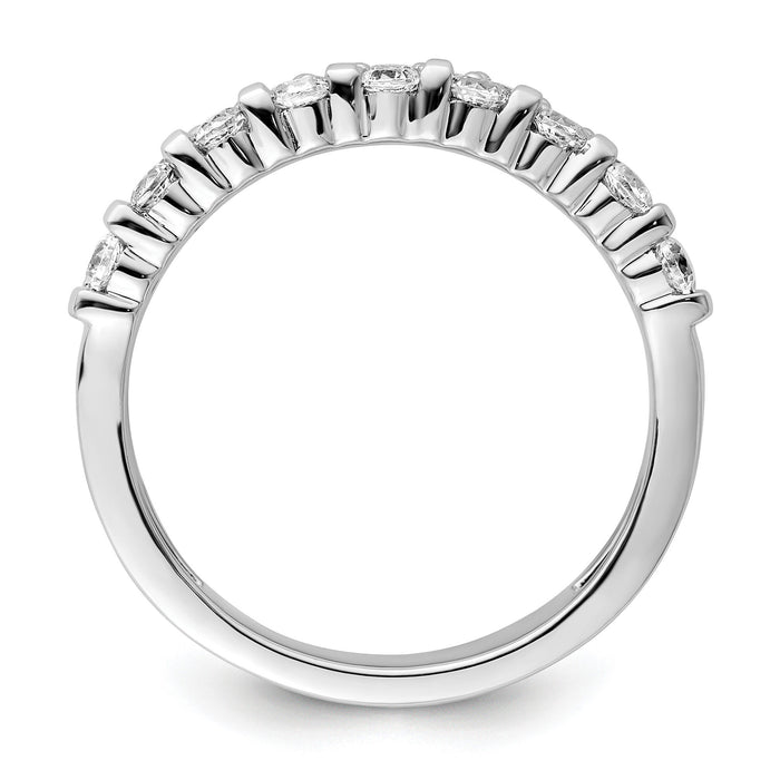 14K White Gold Polished Diamond Double Band Fashion Ring-RM9427