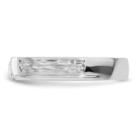 14k White Gold Polish & Satin Hammered Diamond Mens Wedding Band-RM9625B