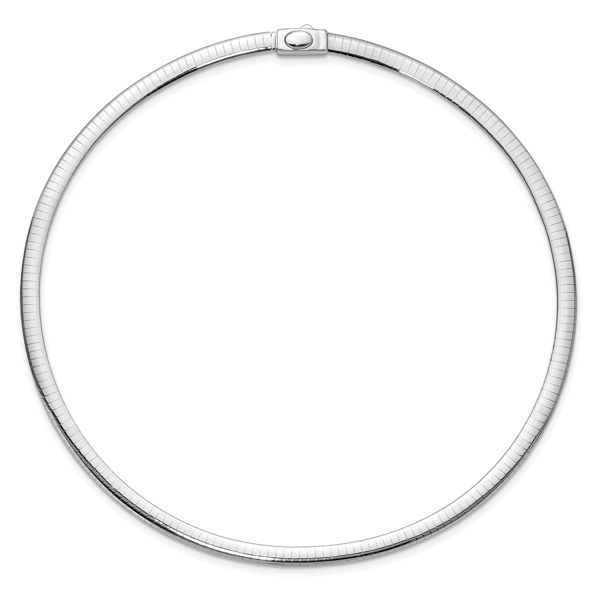 14k 5mm Reversible White & Yellow Domed Omega Necklace-ROM5-16