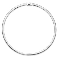 14k 5mm Reversible White & Yellow Domed Omega Necklace-ROM5-16