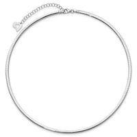 14k Two-tone Lt Reversible 3mm Omega w/extender Necklace-ROML3-16