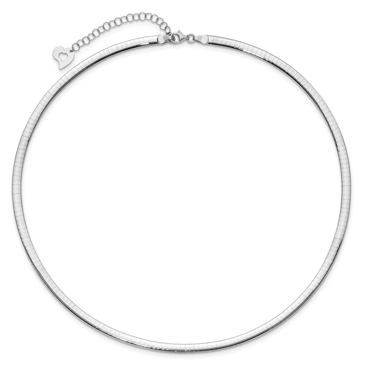 14k Two-tone Lt Reversible 4mm Omega w/extender Necklace-ROML4-18