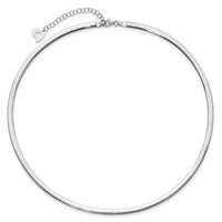 14k Two-tone Lt Reversible 4mm Omega w/extender Necklace-ROML4-18