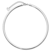 14k Two-tone Lt Reversible 5mm Omega w/extender Necklace-ROML5-16