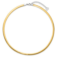 14k Two-tone Lt Reversible 5mm Omega w/extender Necklace-ROML5-18