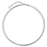 14k Two-tone Lt Reversible 5mm Omega w/extender Necklace-ROML5-18