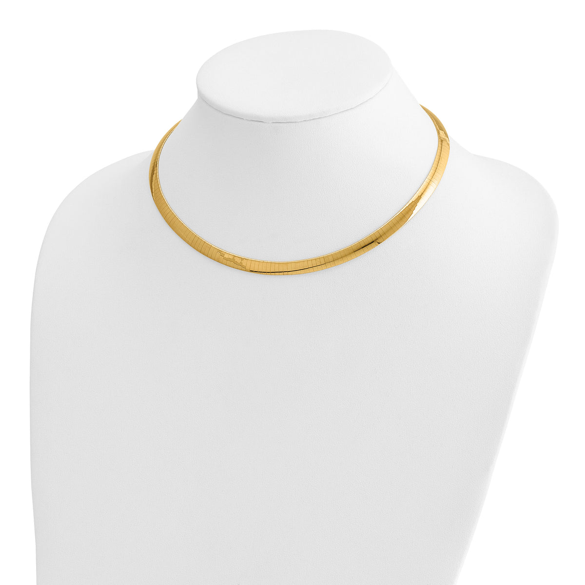 14k Two-tone Lt Reversible 6mm Omega w/extender Necklace-ROML6-16